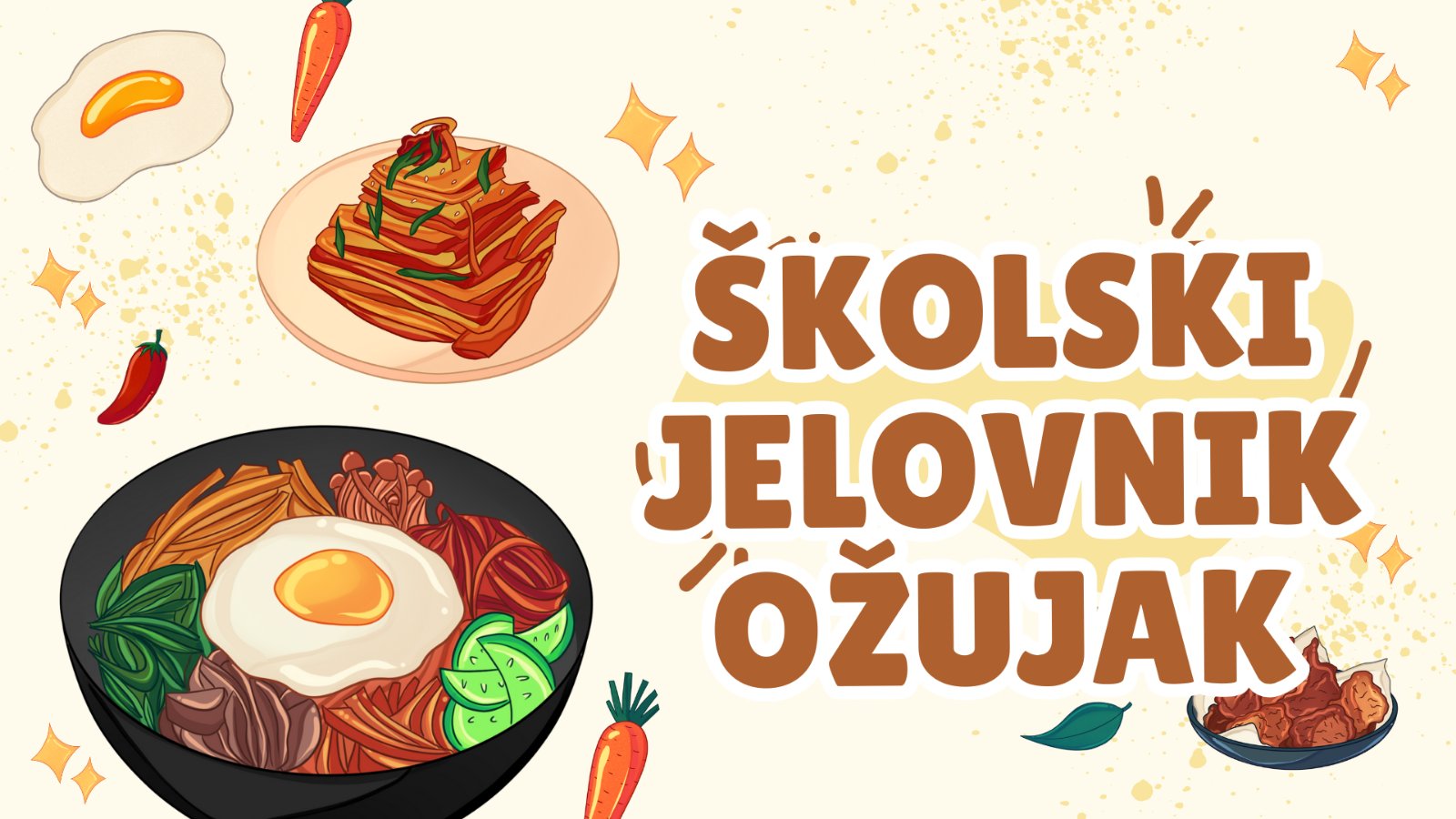 Školski jelovnik za ožujak