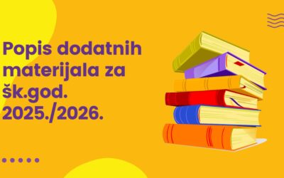 Popis dodatnih materijala za školsku godinu 2025./2026.