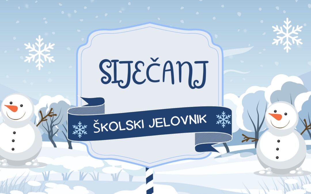 Školski jelovnik za siječanj