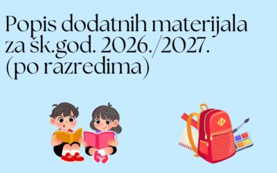 Popis dodatnih materijala za šk. god. 2026./2027. (po razredima)